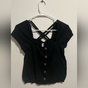 👑No bono criss cross crop top